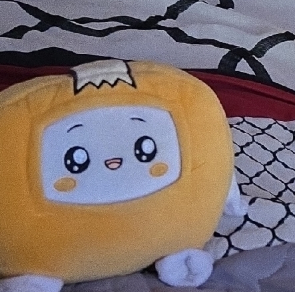 Cute Yellow and White Stuffed Animal Plush